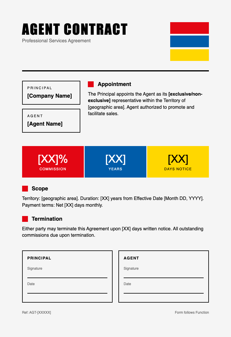 Bauhaus revival agent contract
